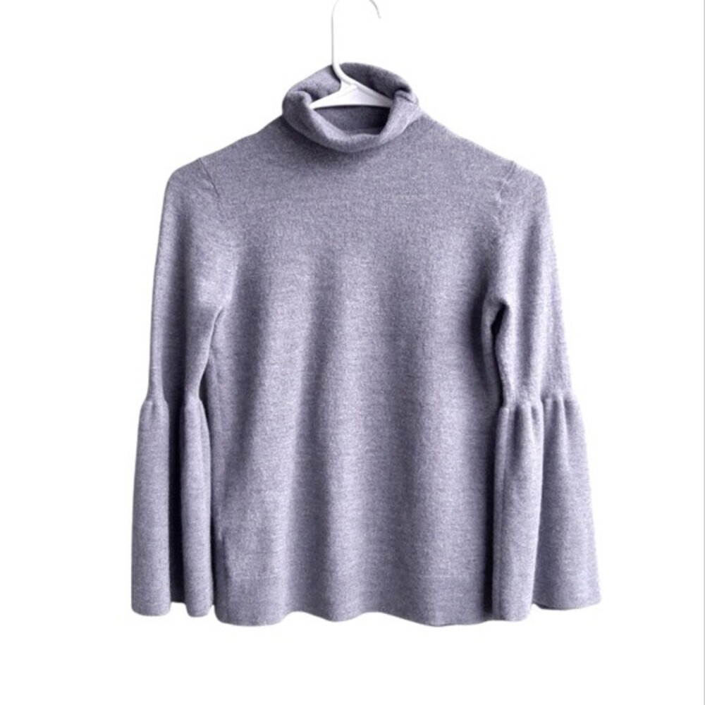 Ann Taylor Wool Blend Mockneck Bell Sleeves Sweater Size S (XS)